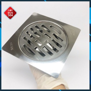 Phễu thoát sàn inox 304, hố ga thoát sàn inox 304 kích thước 15x15cm sỉ lh