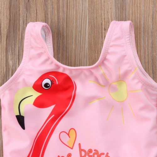 Bộ đồ bơi liền thân in hình chim hồng hạc dành cho bé
