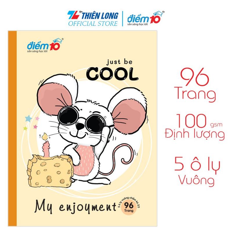 Tập học sinh 96 trang 5 ô ly vuông 100 gsm Điểm 10 TP-NB075