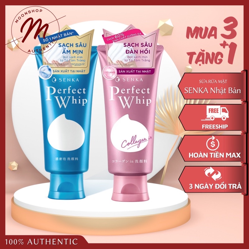 [Mẫu Mới] Sữa Rửa Mặt Senka Perfect Whip 120g Sạch Sâu Tạo Bọt