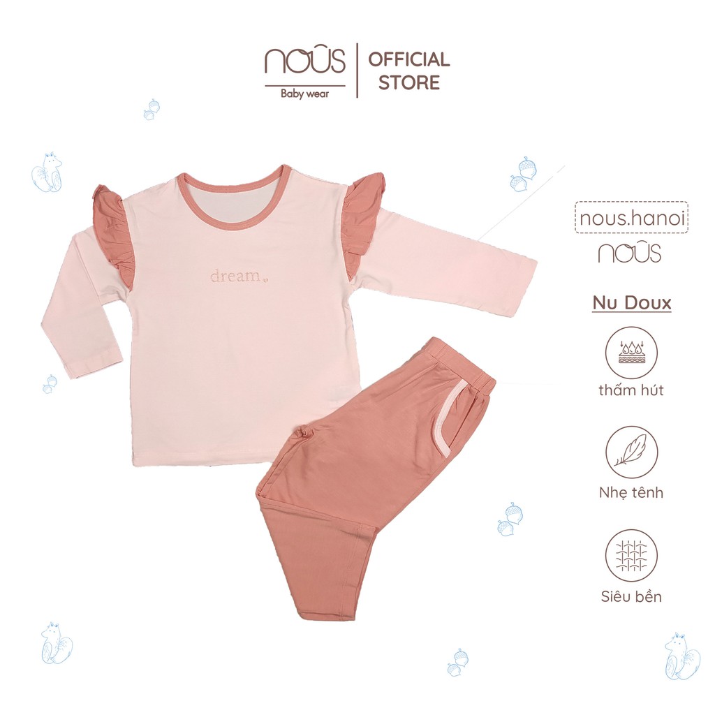 Bộ Quần Áo Dài Nous Kid Pyjamas Nous cho bé Trai - Gái ( Size từ 2-3Y đến 5-6Y)