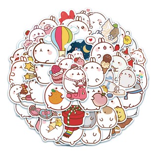 Set 10 / 25 / 50 miếng dán trang trí hình chú thỏ đáng yêu