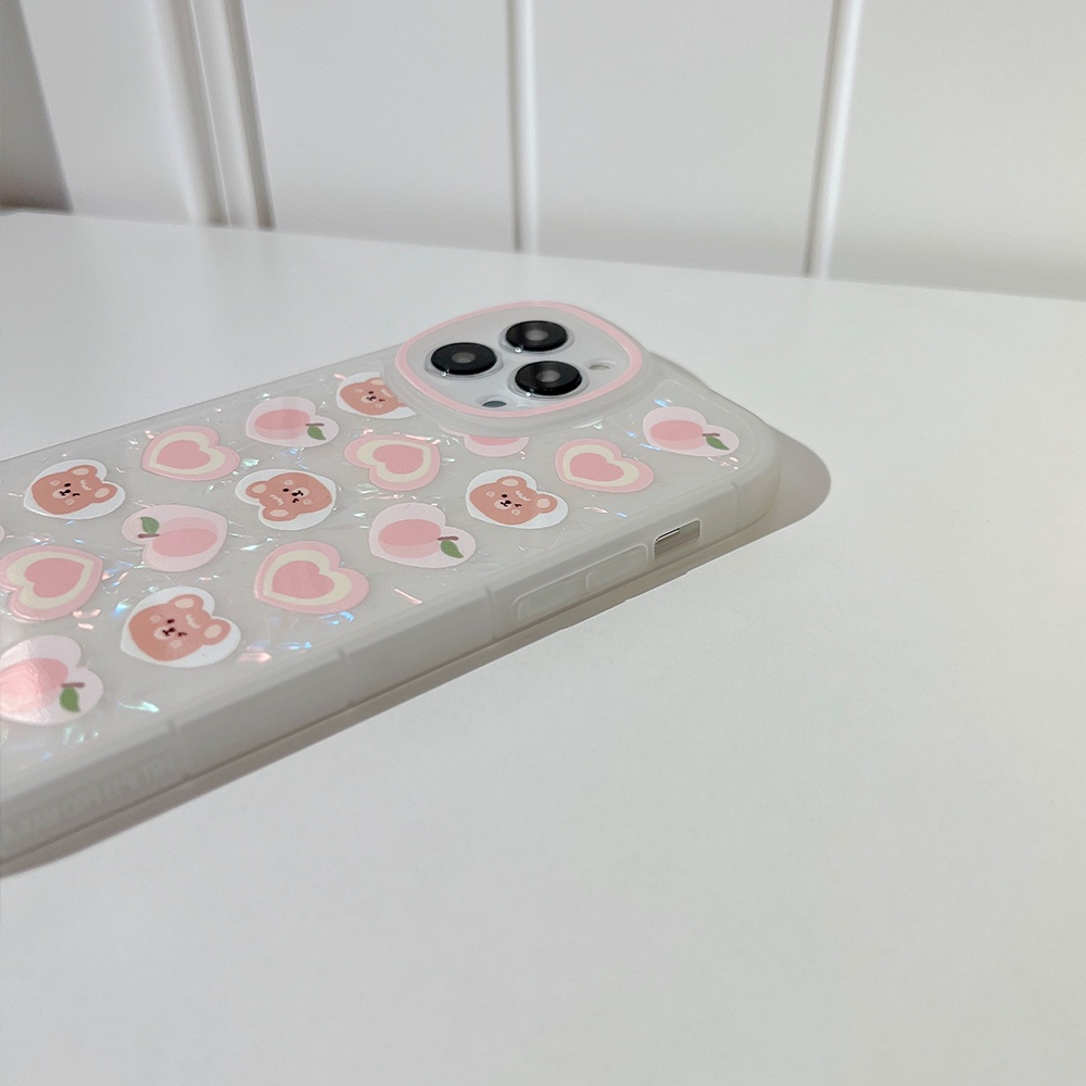 Ốp Điện Thoại Họa Tiết Trái Đào Có Dây Đeo Tay Cho Iphone 13 pro max 12 pro max 11 pro max xs max xr x 7 8 plus