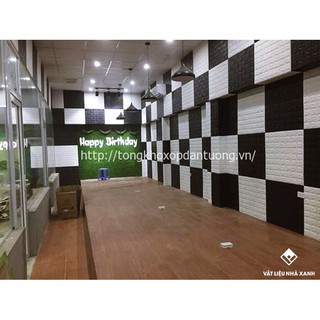 Xốp Dán Tường 3D(Trắng&Đen)0.4cm
