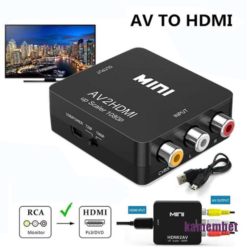 Bộ Chuyển Đổi Mini Rca Av Sang Hdmi 2 Hdmi 1080p Tiện Dụng