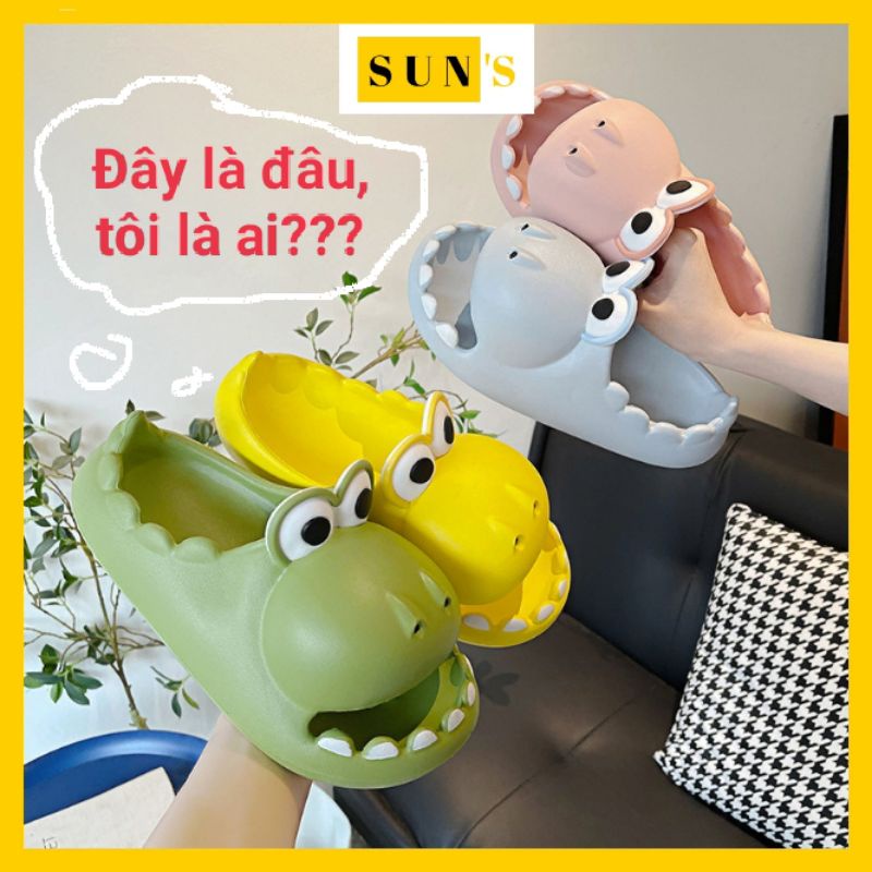 Dép cá sấu Đây là đâu tôi là ai, há miệng mắt to siêu dễ thương phong cách ulzzang