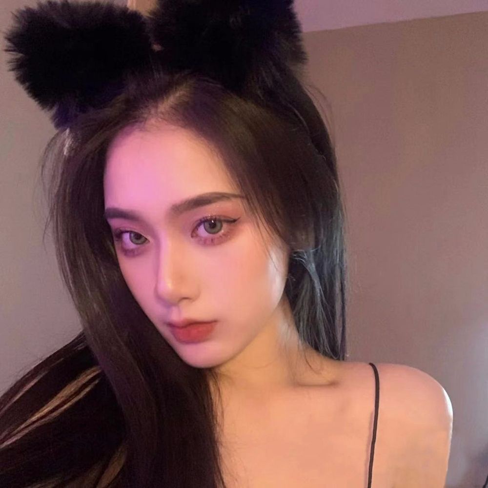 Băng Đô Tai Mèo Bằng Vải Bông Không Trượt Đính Chuông Nhiều Màu Sắc Phong Cách Lolita Hàn Quốc Cho Nữ