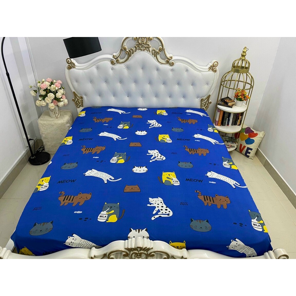 Bộ drap thun Hàn Quốc mát mịn cực dễ thương, có may size theo yêu cầu | BigBuy360 - bigbuy360.vn