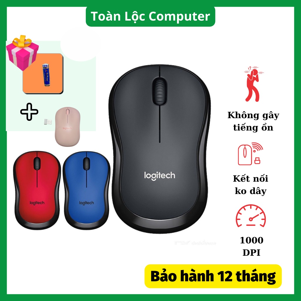 Chuột không dây wireless máy tính laptop Logitech M220 silent blutooth chống ồn hàng chính hãng bảo hành 12 tháng