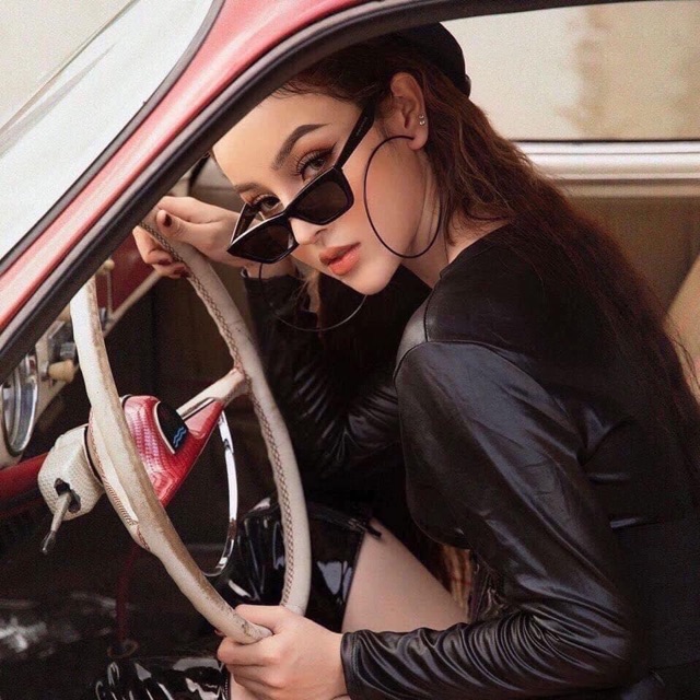 Kính mát nữ mắt mèo thời trang nữ 95028  - Kính mát nữ MIZINI Ceci dáng mắt mèo Hot kèm hộp da cao cấp