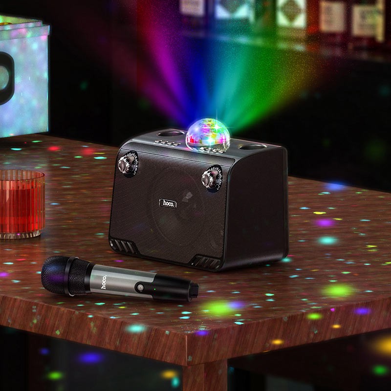 Loa Hoco BS41 wireless speake Karaoke bluetooth V5.0, hỗ trợ chế độ phát BT, TF, USB, AUX với dung lượng pin 4800mAh,