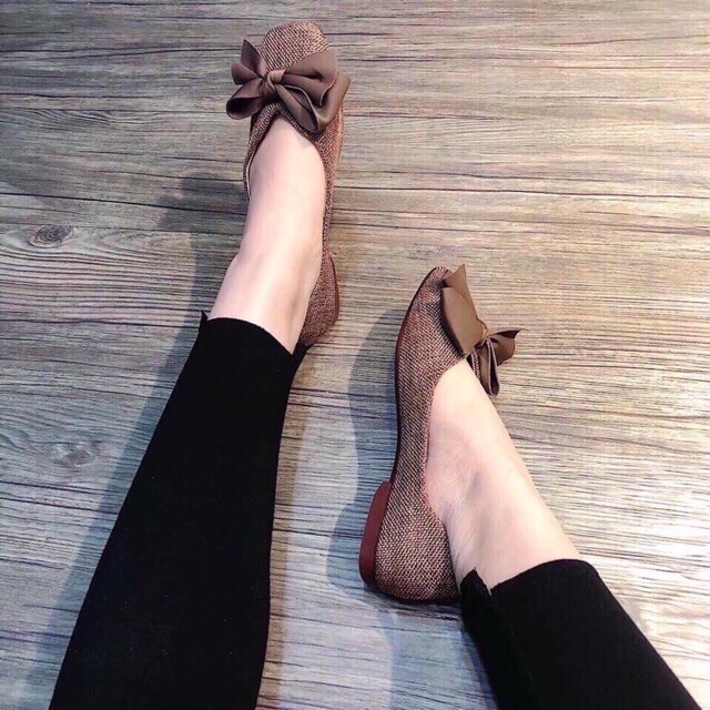 GIÀY BÚP BÊ NHỰA TRONG SUỐT ĐÍNH NƠ | BigBuy360 - bigbuy360.vn