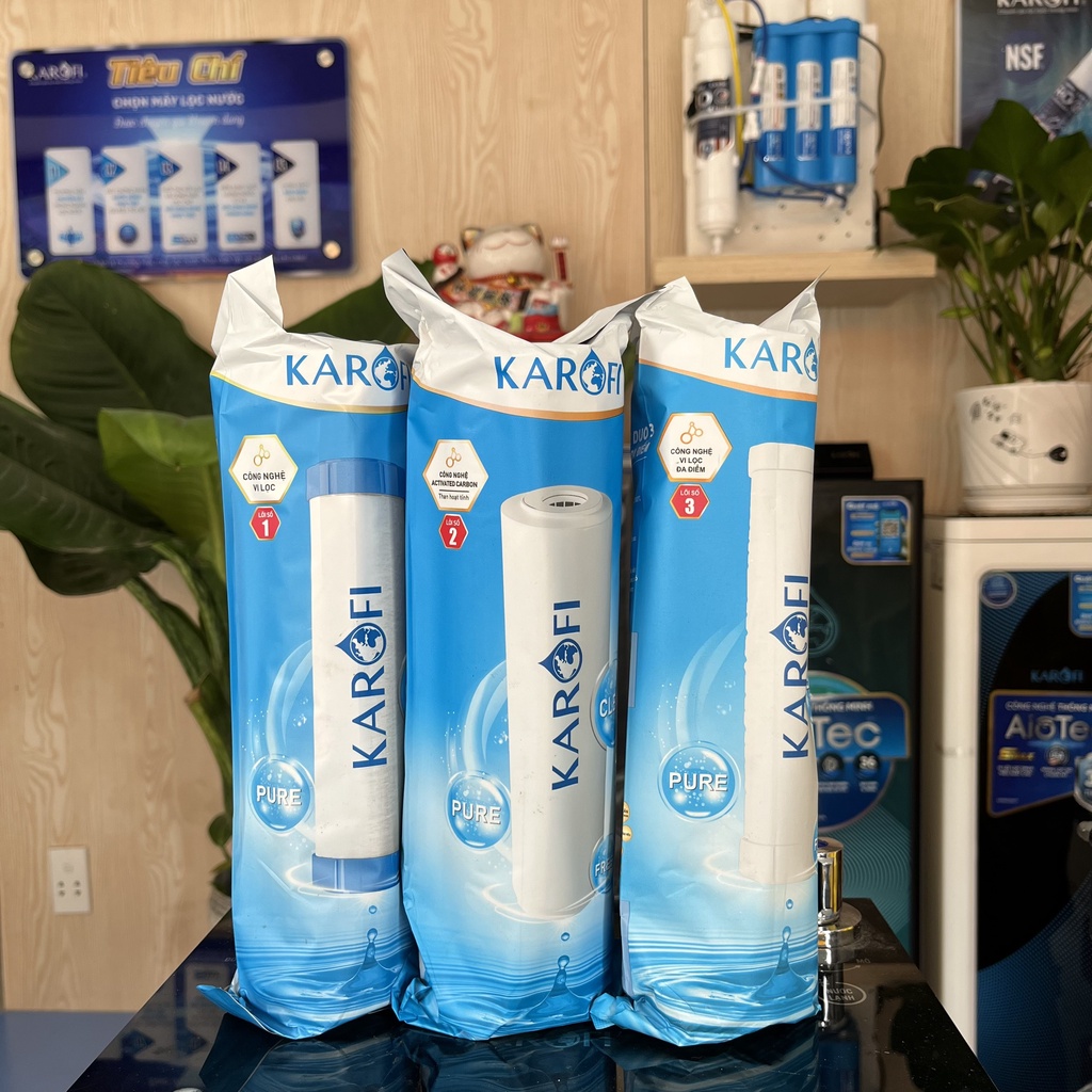 Bộ 3 Lõi Lọc Nước Thô KAROFI 123 Duo Smax Chính Hãng
