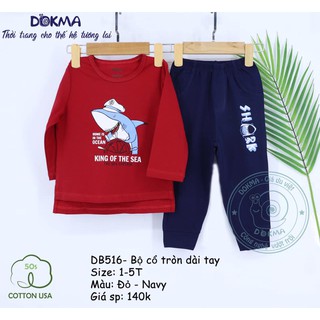 Bộ cổ tròn dài tay Dokma DB516 (1-5 tuổi)