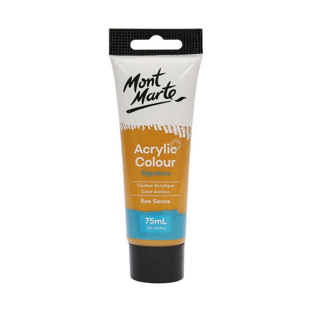 Màu Acrylic Mont Marte 75ml - Raw Sienna - Acrylic Colour Paint Signature 75ml (2.54oz) - MSCH7506