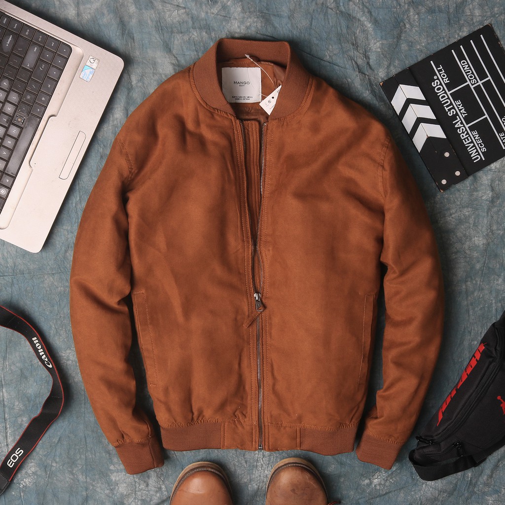 Áo khoác Bomber da lộn MG man VNXK | BigBuy360 - bigbuy360.vn