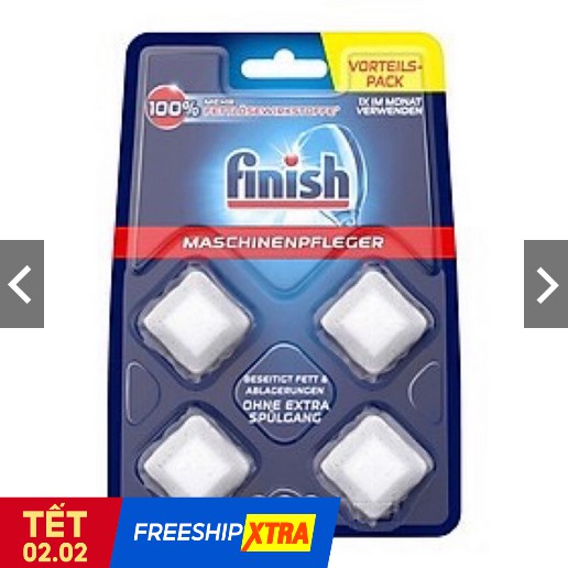 Viên vệ sinh máy rửa bát Finish vỉ 4 viên ( NK Đức )