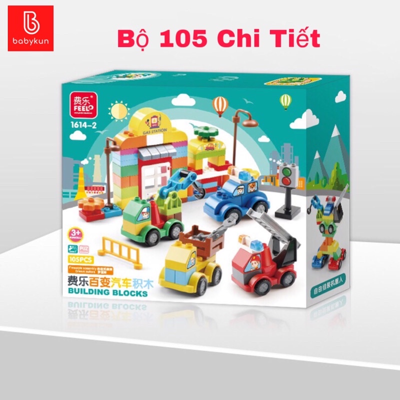 [Hàng HOT] Lego Feelo Tương Thích Duplo Gas Station Hàng Cao Cấp