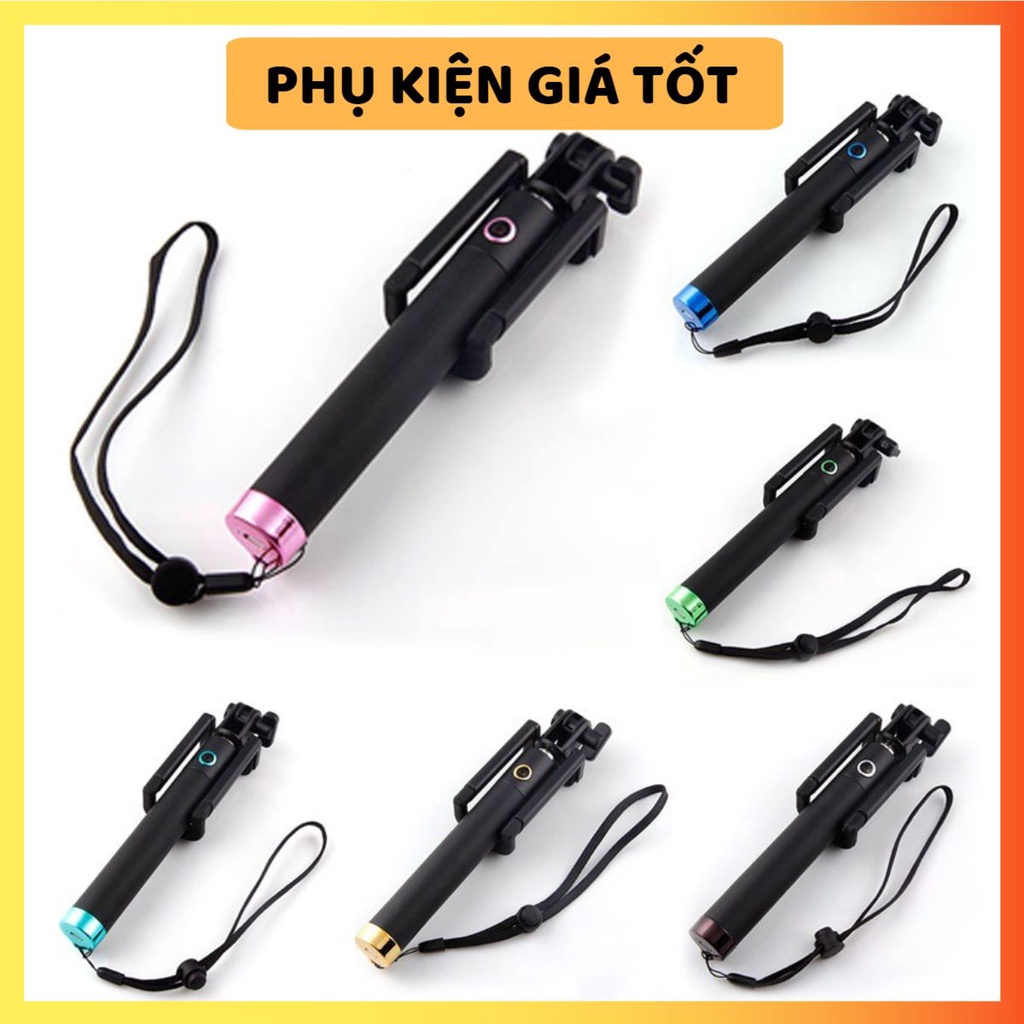 Gậy Chụp Ảnh Tự Sướng Xi Đen - Chân 3.5mm