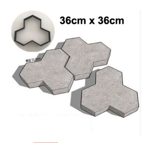 Khuôn Đúc Bê Tông Giả Đá Tạo Hình Trang Trí Sân Vườn Model Y Đường Kính 36cm