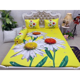 Drap thun lạnh 5D cao cấp mẫu hoa ( 7 màu)