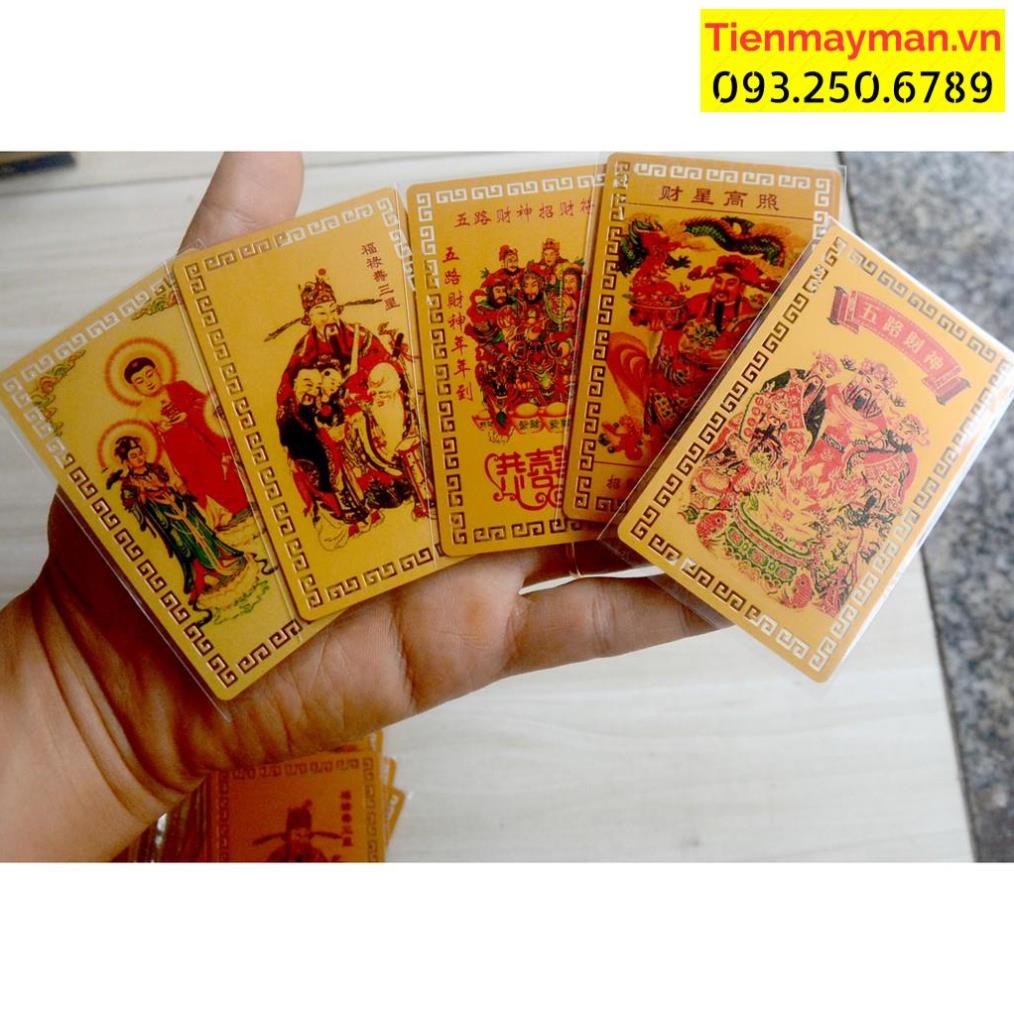 Miếng kinh chú Ngũ Lộ Thần Tài cầu tiền tài,may mắn.làm ăn phát đạt[Bằng kim loại]