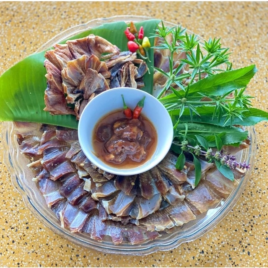 Khô cá đuối lạt giòn Thiên Tú, vị thơm ngon , nướng chiên chấm mắm me đậm vị giai thơm hấp dẫn