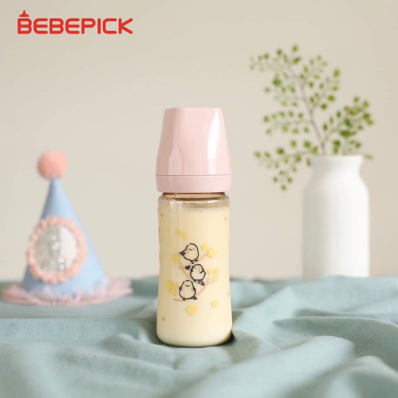 Bebepick - Bình Sữa Bird Phiên Bản Cổ Hồng - 150ML &amp; 250ML - Hàng Chuẩn