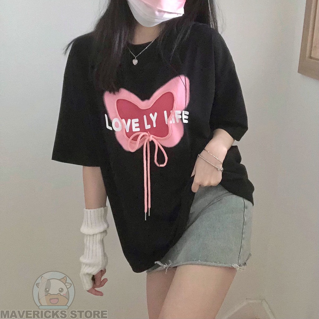 Áo Thun Tay Ngắn Dáng Rộng Phong Cách Hàn Quốc Thời Trang Mùa Hè Cho Nữ