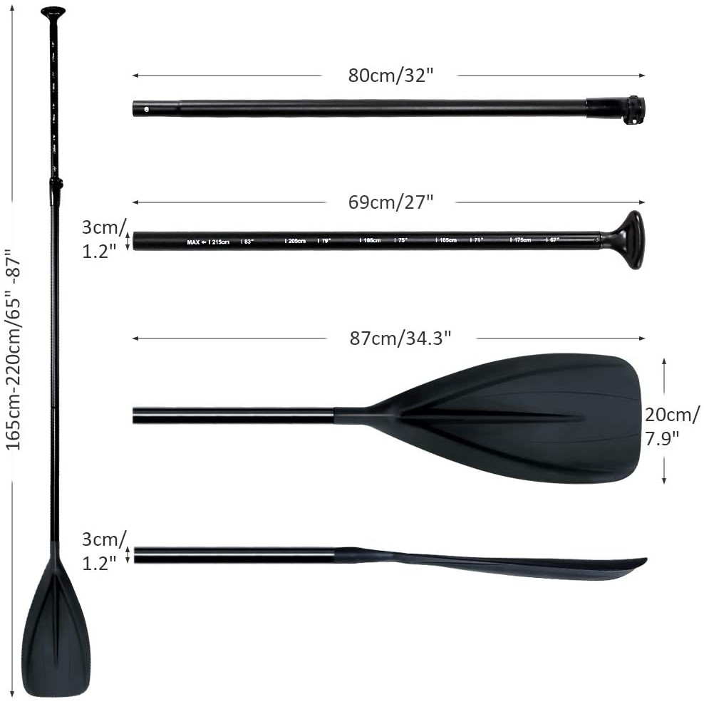 Mái chèo SUP bằng nhôm - 3 khúc - 800 gram