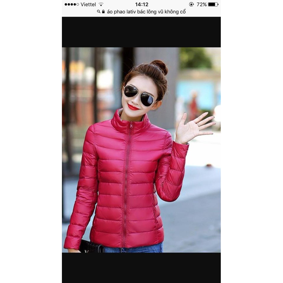 Áo phao lông vũ lativ