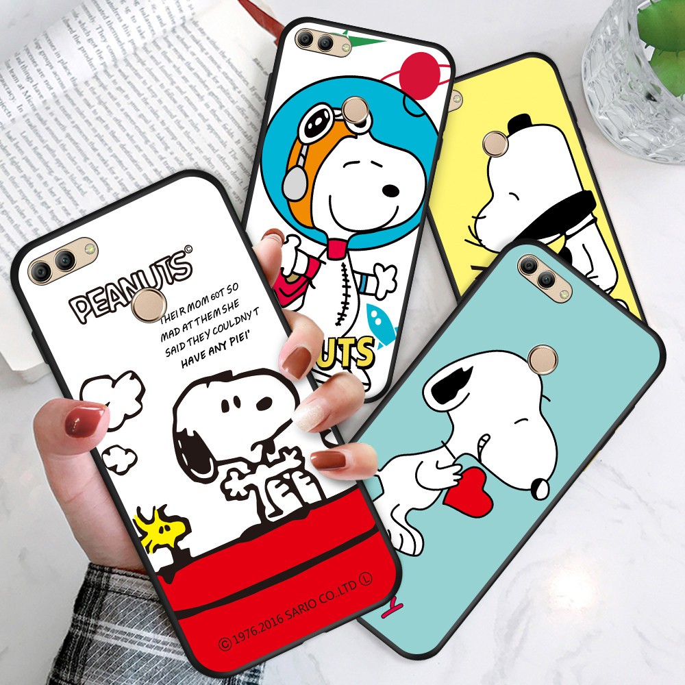 Huawei P30 Pro P20 Lite huawie For Soft Case Silicone Casing TPU Cute Cartoon Snoopy Dog Phone Case Full Cover Simple Macaron Matte Shockproof Back Cases