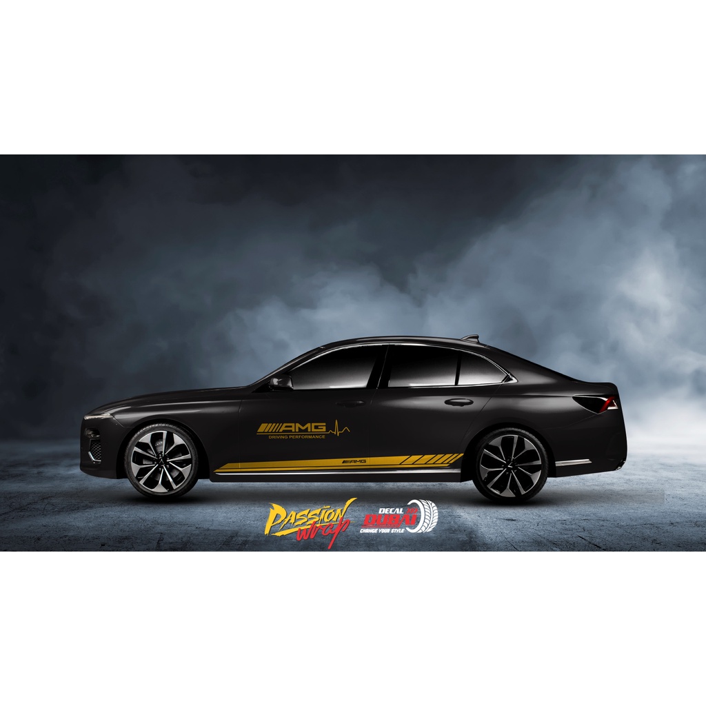 Tem thể thao Amg dán trang trí xe Vinfast LuxA