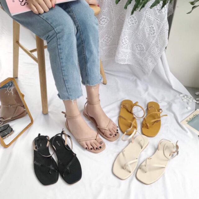 Sandal Nữ Xỏ Ngón Dây Siêu Xinh