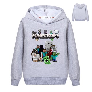 Minecraft Có Mũ Trùm Đầu Bé Trai Mùa Xuân Thu Học Sinh Tiểu Học Minecraft Trò Chơi Quần Áo Mỏng Phong Cách Áo Trẻ Em Quần Áo
