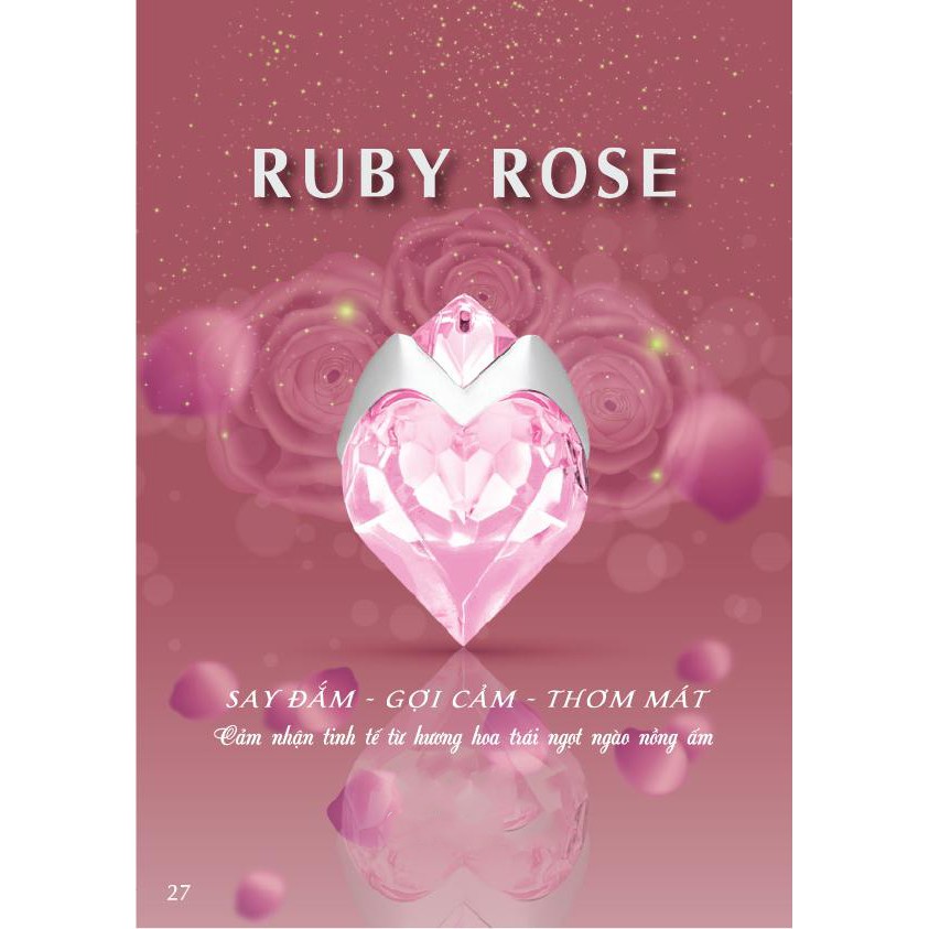 Nước Hoa Nữ Cenota Ruby Rose Ngọt Ngào Quyến Rũ 25ml