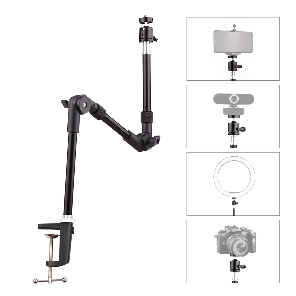Giá đỡ Andoer ST-01 có kẹp cà ngàm chuyển đổi ren vít 1/4" chịu lực 3kg gắn máy ảnh/ điện thoại/ webcam