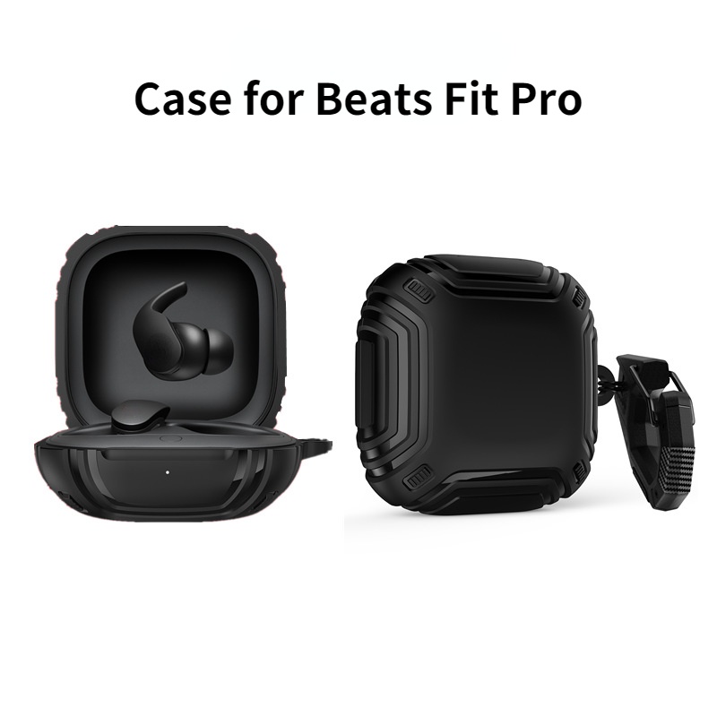 Ốp Điện Thoại TPU Chống Sốc Bảo Vệ Toàn Diện Kèm Móc Khóa Và Dây Đeo Cho Beats Fit Pro