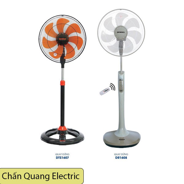 Quạt đứng thân sắt SENKO DTS 1607 và quạt đứng điều khiển từ xa SENKO DR1608