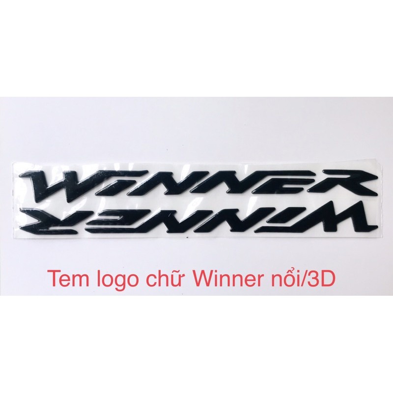 Tem dán logo chữ Honda/Winner chữ nổi(3D)