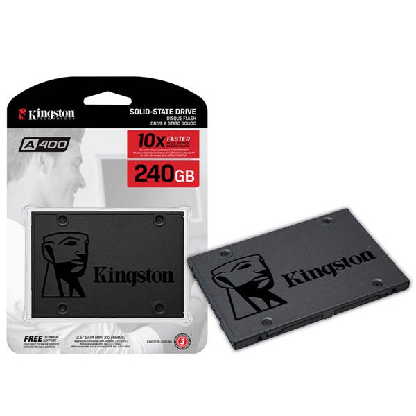 Ổ cứng SSD Kingston A400 240Gb SA400S37/240G (đọc: 500MB/s /ghi: 350MB/s) - Bảo hành Chính hãng 36 tháng Vĩnh Xuân