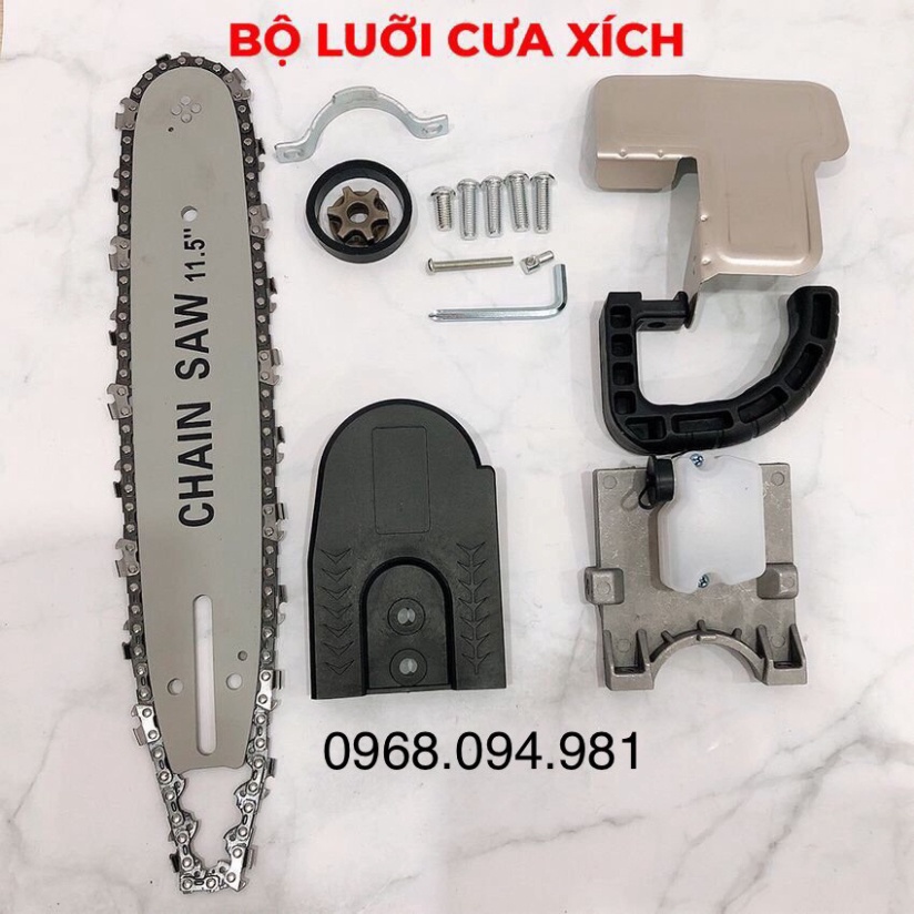 Máy Cắt Pin MAKITA 118V Dây Đồng 100% Không Chổi Than- Tặng lưỡi cưa xích cắt cây - Máy Cắt Pin