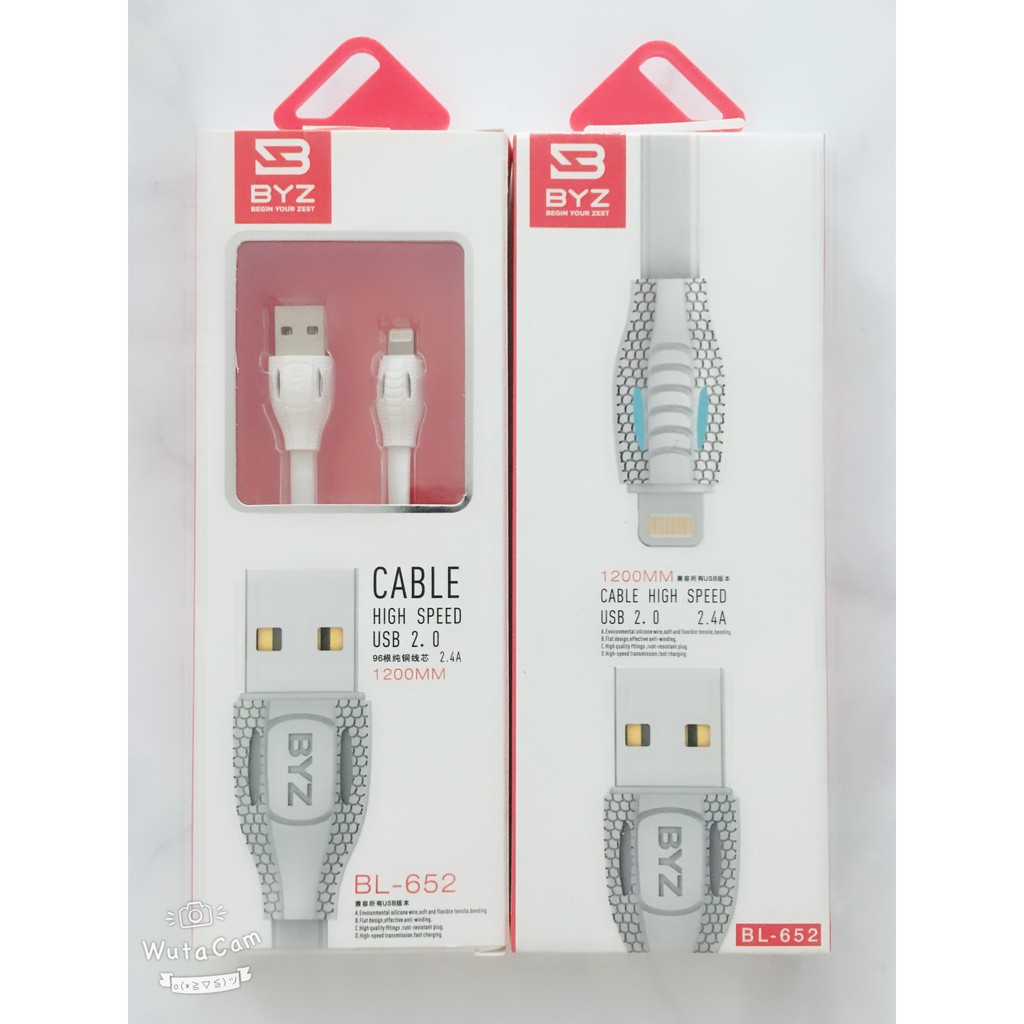 CÁP SẠC LINGTNING IPHONE DÀI 1.2M CHÍNH HÃNG BYZ BL-652