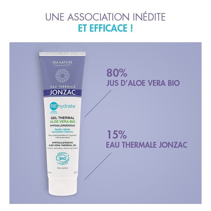 Gel Cấp Nước Kháng Viêm Lô Hội Eau Thermale Jonzac Hypoallergenic Aloe Vera Thermal