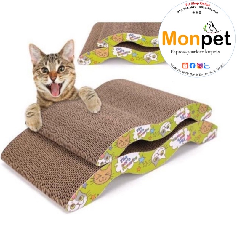 Bàn cào móng cho mèo (có kèm gói Catnip) - Đồ chơi cho mèo