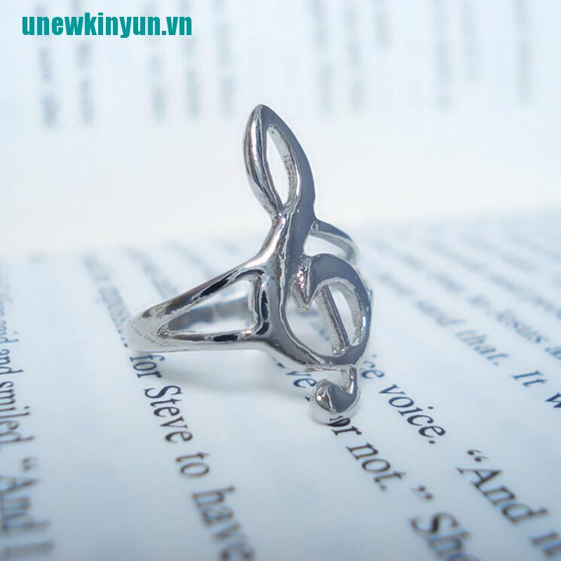 Y●Nhẫn Bạc Hình Nốt Nhạc Thời Trang