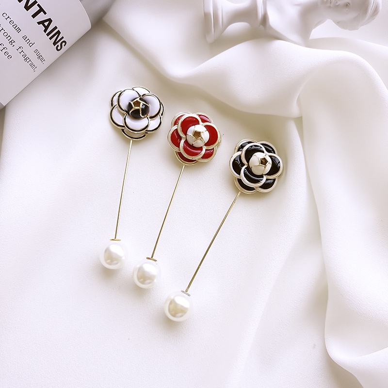 Trâm cài áo hình hoa trà sang trọng