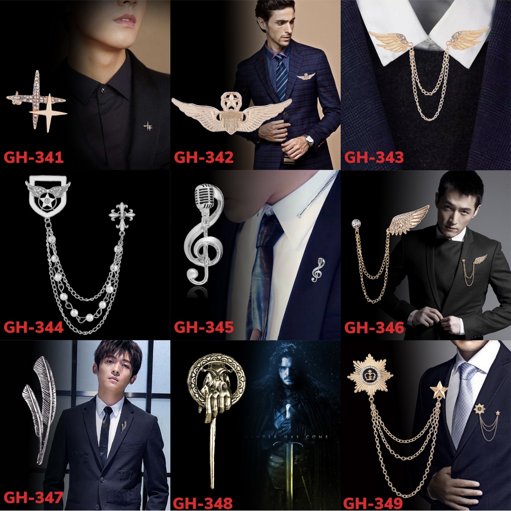 Ghim cài áo vest nam thời trang phù hợp dự tiệc, đám cưới, chú rể, chụp ảnh, lapel pin cài áo vest nhiều mẫu lựa chọn