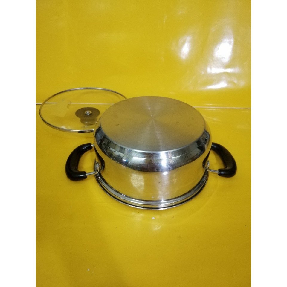 Nồi inox nội địa Nhật, size 22cm, cao 10cm (169), dùng được bếp từ