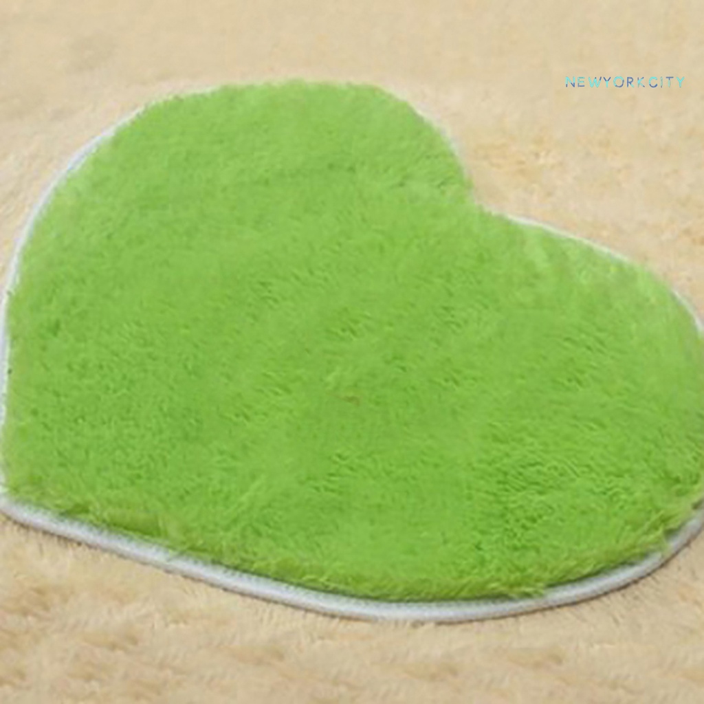 Thảm Lông Nhung Mềm Mại Thấm Hút Nước Hình Trái Tim